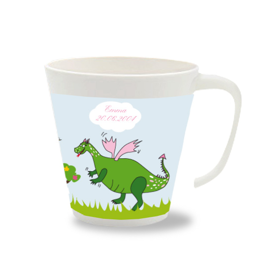 personalisierte Personalisierte Tasse Drache spielend