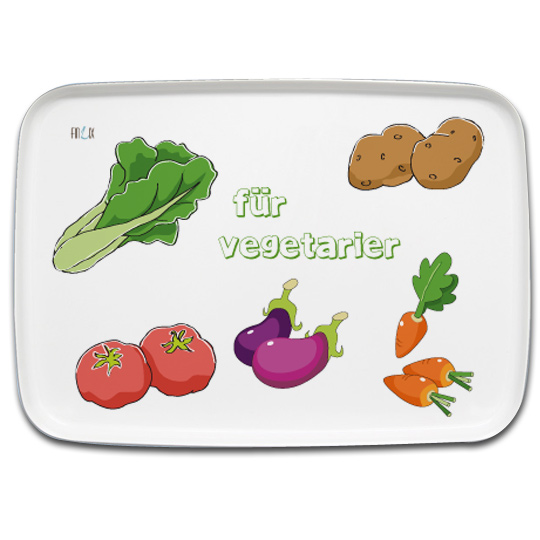 Personalisiertes Tablett für Vegetarier