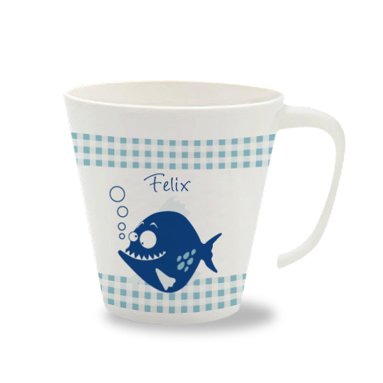 Personalisierte Tasse Piranha