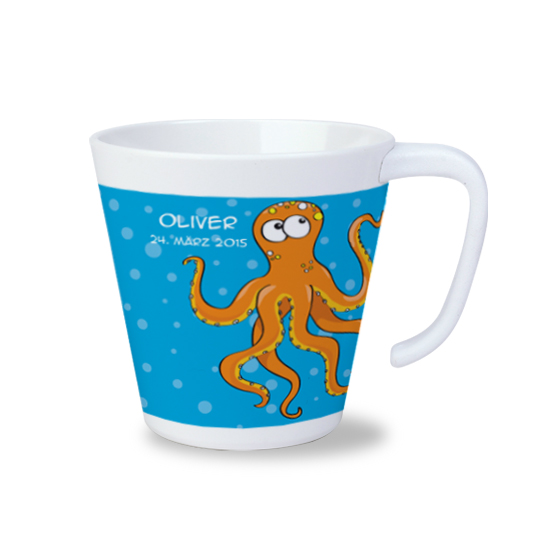 Tasse aus Melamin Krake