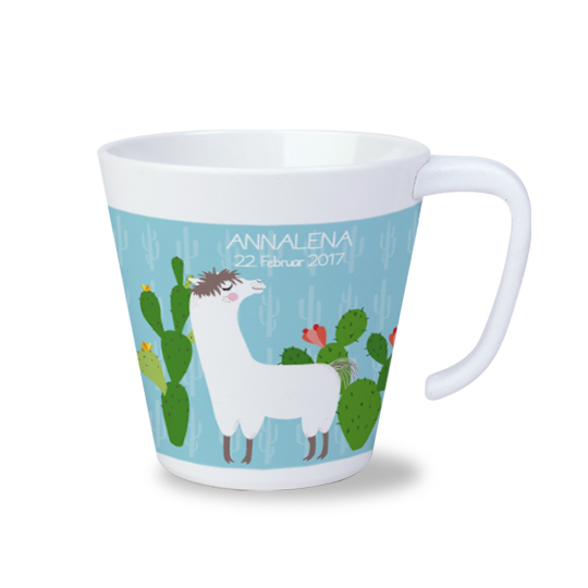 Kindertasse mit Namen - Lama