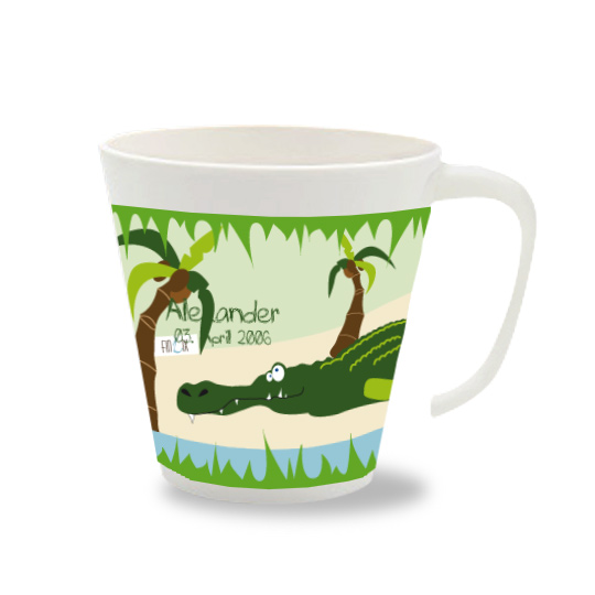 Personalisierte Tasse Kroko