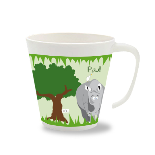 Personalisierte Tasse Nashorn