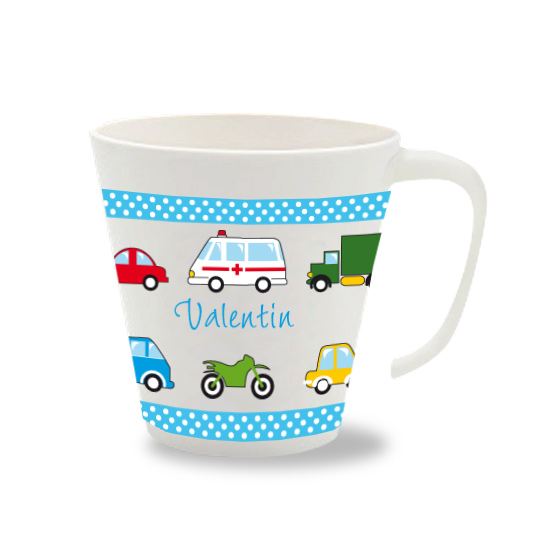 Personalisierte Tasse Autos