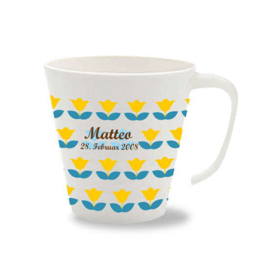 Personalisierte Tasse Blumen