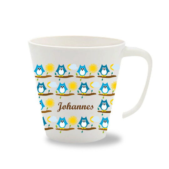 Personalisierte Tasse Eulen