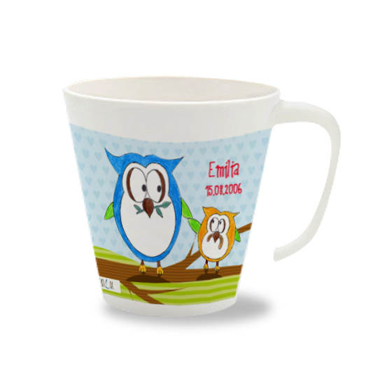 Personalisierte Tasse Eulen