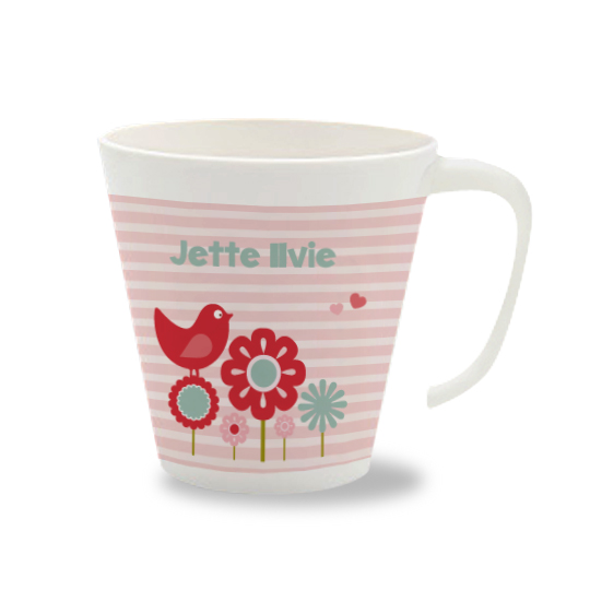 Personalisierte Tasse Piep rosa